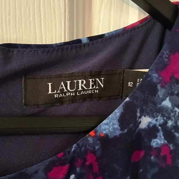 EUC Ralph Lauren Print Twist-Front Jersey Dress Sz 12 - Picture 6 of 6